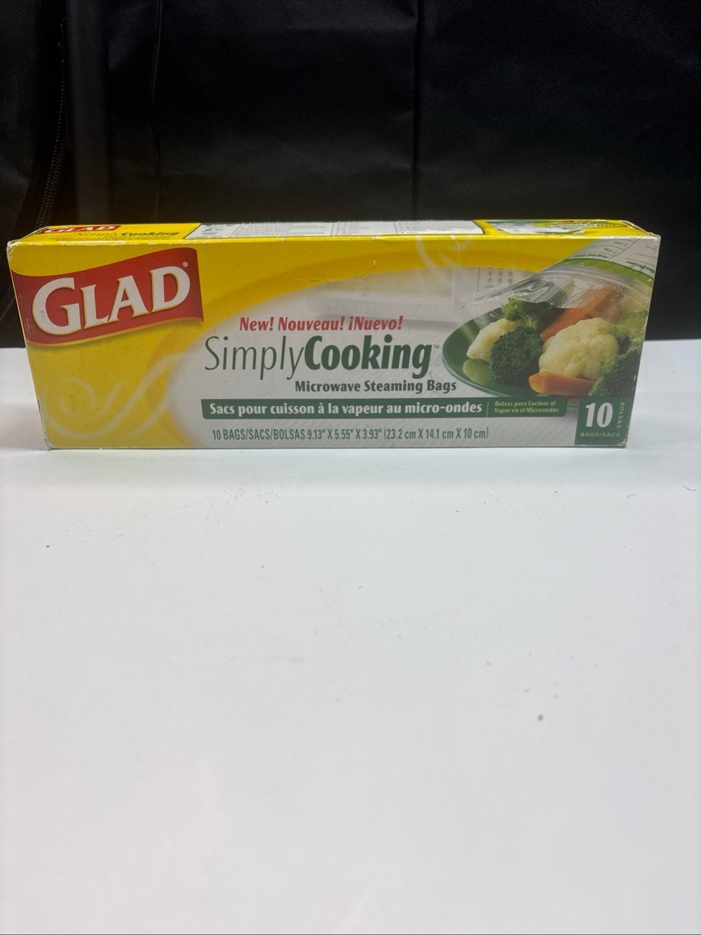 New Box of 10 Glad Simply Cooking Microwave Cooking Steaming Bags Discontinued